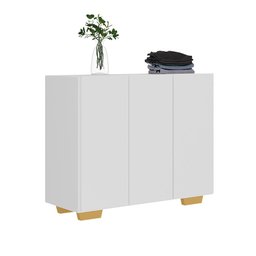 Armário Lavanderia com 3 Portas 90 cm Multimóveis MP5034 Branco/Natural - 2