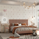 Ver imagem 3 de Papel de Parede Adesivo Decorativo Cerejas Listrado para Quarto Infantil