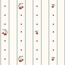 Ver imagem 2 de Papel de Parede Adesivo Decorativo Cerejas Listrado para Quarto Infantil