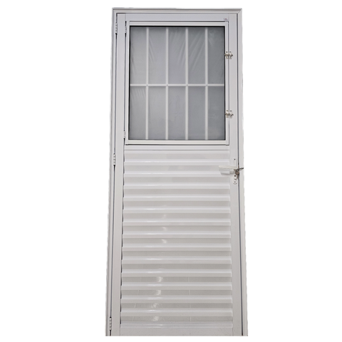 Porta Social C/ Postigo 2,10x0,80 Direita Branca