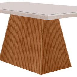 Mesa para Sala de Jantar Aida 120cm Em MDF e Vidro - 2