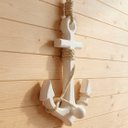 Ver imagem 1 de Âncora Marítima Náutica Decoração Casa de Praia Mar 18x15cm