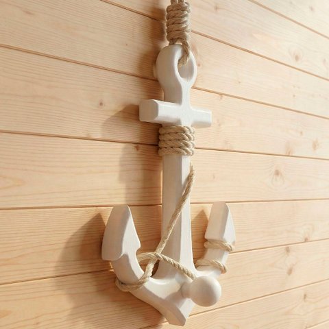 Âncora Marítima Náutica Decoração Casa de Praia Mar 18x15cm