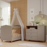 Quarto Bebê Completo Berço Americano 3 em 1 Cômoda 1 Porta 100% Mdf - 1