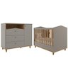 Quarto Bebê Completo Berço Americano 3 em 1 Cômoda 1 Porta 100% Mdf - 2