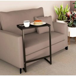 Mesa auxiliar bancada Estudos Home Office Company - 2023 - Preto/Preto - 2