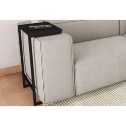 Mesa auxiliar bancada Estudos Home Office Company - 2023 - Preto/Preto - 1