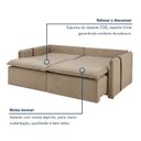 Ver mais imagens de Sofá Cama Retrátil e Reclinável 2 Lugares Pés Madeira Maciça 200cm Windson Yescasa
