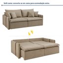 Ver imagem 4 de Sofá Cama Retrátil e Reclinável 2 Lugares Pés Madeira Maciça 200cm Windson Yescasa