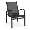 Ver imagem 3 de Conjunto 4 Cadeiras Para Varanda, área Externa, Gourmet E Jardim - Preto Em Tela Sling Preto