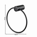 Ver imagem 4 de Toalheiro Argola para Toalha Atria 25825 Meber - Preto