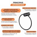 Ver imagem 3 de Toalheiro Argola para Toalha Atria 25825 Meber - Preto
