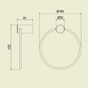 Ver imagem 5 de Toalheiro Argola para Toalha Atria 25825 Meber - Preto