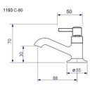 Ver imagem 2 de 3193 C80 Torneira Metal P/ Lavatório Pia Banheiro 1/4volta