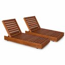 Ver imagem 2 de Conjunto 2 Espreguiçadeiras Rustic Ref. 502B Yescasa Marrom/Nogueira