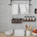 Ver imagem 2 de Papel de Parede Decorativo Pastilhas Clássicas Brancas 1,5m
