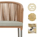 Ver imagem 3 de Mesa com 6 Cadeiras de Jantar Roma 120cm e Noronha em Alumínio Fendi Corda Náutica Estofado 3 Trama