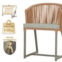 Ver imagem 4 de Mesa com 6 Cadeiras de Jantar Roma 120cm e Noronha em Alumínio Fendi Corda Náutica Estofado 3 Trama