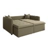Sofá Cama Retrátil e Reclinável 2m 3 Lugares Bipartido com Molas Glamour Veludo Macchiato Selmer - 3