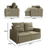 Sofá Cama Retrátil e Reclinável 2m 3 Lugares Bipartido com Molas Glamour Veludo Macchiato Selmer - 4