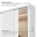 Ver imagem 5 de Guarda Roupa Casal 3 Portas de Correr 6 Gavetas com Espelho e Detalhe Ripado 100% MDF Vitória