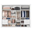 Ver imagem 3 de Guarda Roupa Casal 3 Portas de Correr 6 Gavetas com Espelho e Detalhe Ripado 100% MDF Vitória