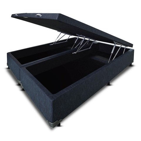 Cama Box Baú Super King Suede(1.93x203) - Preto