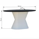 Ver imagem 2 de Mesa de Jantar Apollo Tampo Oval 160x90cm Branco/Preto