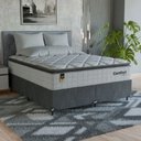 Ver imagem 1 de Cama Box Queen + Colchão Comfort Class Pillow Top 158x198cm Branco/suede Cinza