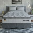Ver imagem 6 de Cama Box Queen + Colchão Comfort Class Pillow Top 158x198cm Branco/suede Cinza
