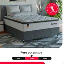 Ver imagem 5 de Cama Box Queen + Colchão Comfort Class Pillow Top 158x198cm Branco/suede Cinza
