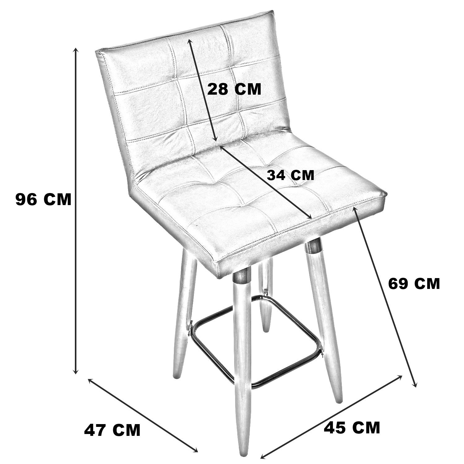 Banqueta Grace Para Cozinha Gourmet Ou Balcão Área Gourmet Pés Palito Corino Bege - 6