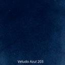 Ver imagem 4 de Puff Barcelona Decorativo com Veludo Azul e Base Madeira