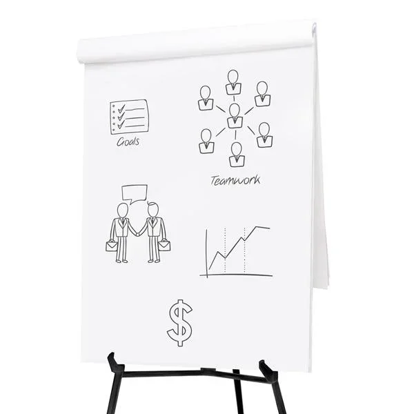Bloco Flip Chart, 640 X 880mm, 50 Folhas, Branco, 61731, Spiral - 1