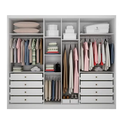 Ver imagem 3 de Guarda Roupa Casal 2 Portas de Correr com Espelho Geom - Móveis Novo Horizonte - Branco