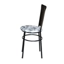 Ver imagem 4 de 6 Cadeiras para Mesa Preta Hawai Marrom Assento Floral:floral Branco