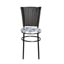 Ver imagem 3 de 6 Cadeiras para Mesa Preta Hawai Marrom Assento Floral:floral Branco