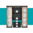 Ver imagem 5 de Guarda Roupa Casal 6 Portas 2 Gavetas Porto Preto