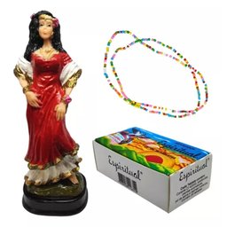 Kit Defumador Espiritual + Imagem Resina Orixá 15 Cm + Guia - 1