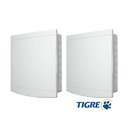 Ver imagem 3 de Kit 2 Quadros De Distribuição Embutir 18/24 Disjuntores Branco Tigre