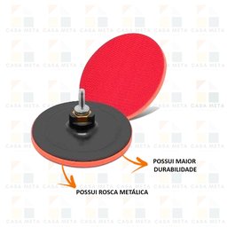 Base Disco de Borracha 6" Para Lixa Adaptador P/ Furadeira - 2