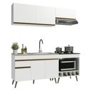 Ver imagem 2 de Armário Cozinha Modulada Compacta com Balcão para Forno/Cooktop 190cm Florença Multimóveis