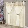 Cortina Tecido Seda Amassada e Voal 3,00 X 2,50M Palha - 1