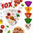 Ver imagem 4 de Kit 10 Prato para Pizza Fatia Formato Triangular Divertido 22cm Melamina Cozinha Restaurante Pizzari