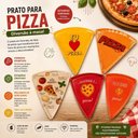 Ver imagem 7 de Kit 10 Prato para Pizza Fatia Formato Triangular Divertido 22cm Melamina Cozinha Restaurante Pizzari