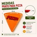 Ver mais imagens de Kit 10 Prato para Pizza Fatia Formato Triangular Divertido 22cm Melamina Cozinha Restaurante Pizzari