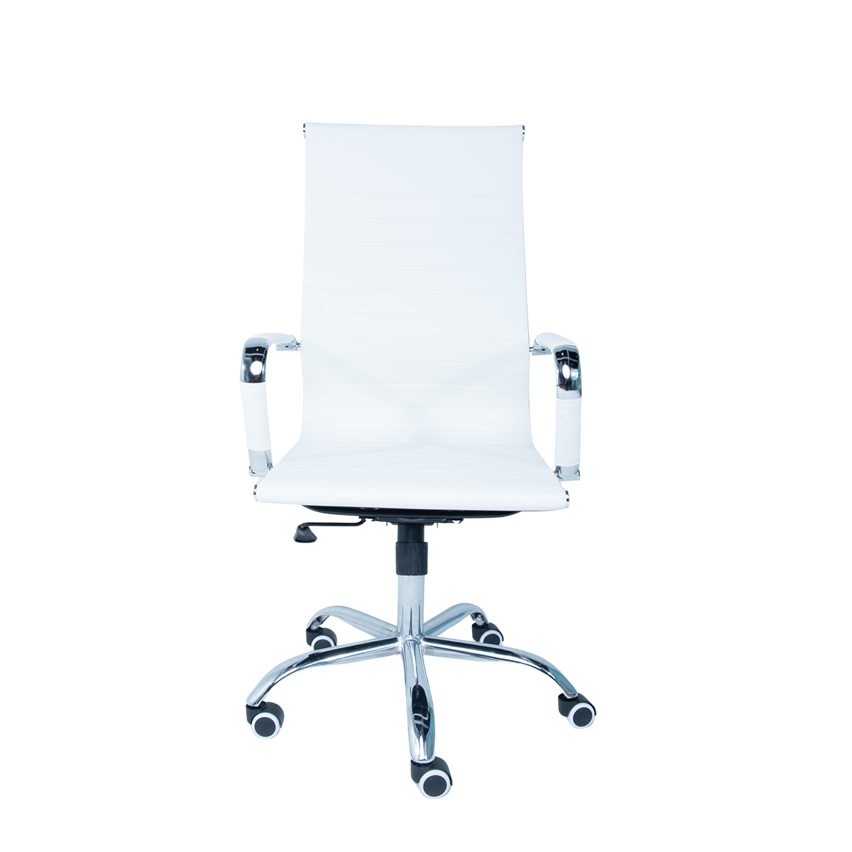 Conjunto 4 Cadeiras de Escritório Charles Eames Esteirinha Alta Branca - 2