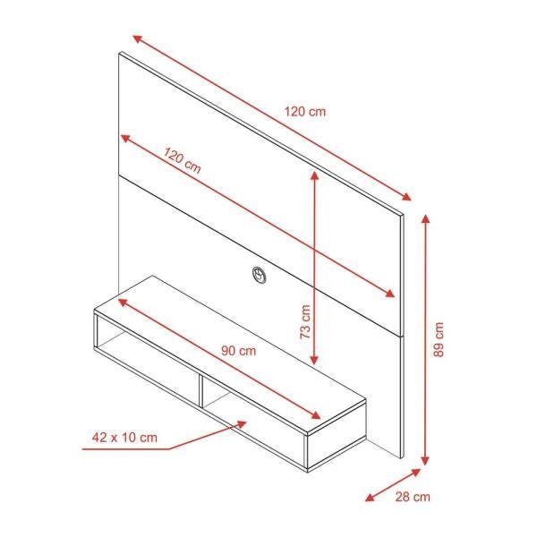 Painel Eros para TV até 43 Polegadas - Nogal Trend - 3