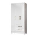 Ver imagem 2 de Guarda-roupa Solteiro 3 Portas 2 Gavetas Lima - Branco - Moval