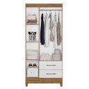 Ver imagem 3 de Guarda-roupa Solteiro 3 Portas 2 Gavetas Lima - Branco - Moval